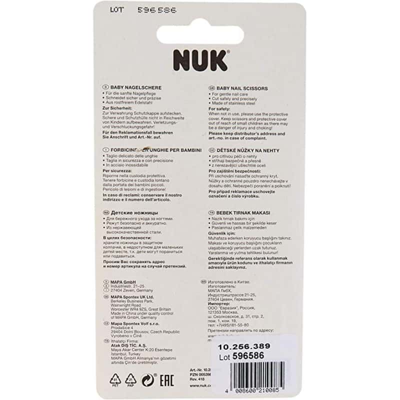 NUK 10256389 – Tijeras para Uñas de bebé, azul, 1 unidad - Imaxe 2