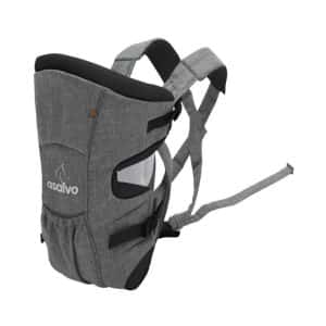 MOCHILA PORTABEBE MARSUPIO GRIS de ASALVO