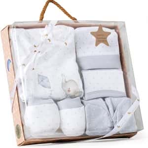 Set Regalo Bebé 5 Piezas, modelo Elefantito, gris de Interbaby