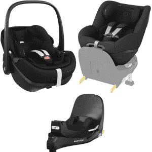 Pack de Pearl 360 pro , FamilyFix 360 pro y Pebble 360 pro en Negro de Maxi-Cosi