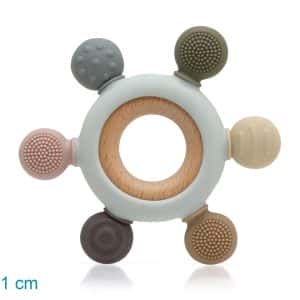 Mordedor madera y silicona estrella de Kiokids