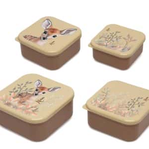 Set porta-alimentos 4 unidades ciervo beige de Kiokids